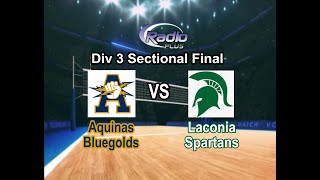 Laconia vs Aquinas Division 3 Volleyball Sectional Final 11224 [upl. by Acirtal]