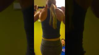 Female 18 year old does 22 pullups [upl. by Anelehs]