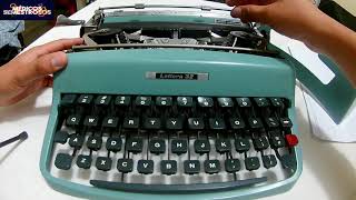 ¿Cómo utilizar una máquina de escribir  Olivetti Lettera [upl. by Terhune]