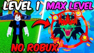 Noob To Max Level With NO ROBUX Blox Fruits [upl. by Artimid]