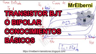 Conocimientos básicos funcionamiento del Transistor BJT o transistor bipolar 1 [upl. by Jude3]