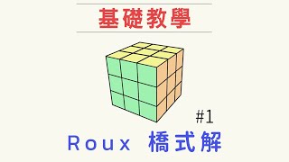 魔方3x3速解橋式 Roux1必備概念  四步復原魔術方塊教學 [upl. by Destinee334]