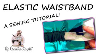 How To Easily Sew In An Elastic Waistband To A Dress [upl. by Aliuqet]