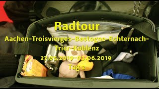 Radtour AachenTroisviergesBastogneEchternachTrier Koblenz Tag 2 [upl. by Treva]