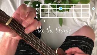 eyes blue like the atlantic  ukulele tutorial with chords and lyrics [upl. by Rachael]