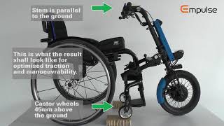 Empulse F55  Adapting to a Wheelchair  Power AddOn Bike for Wheelchairs [upl. by Querida]