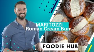 Maritozzi Recipe  Delicious Roman Cream Buns [upl. by Teyugn649]