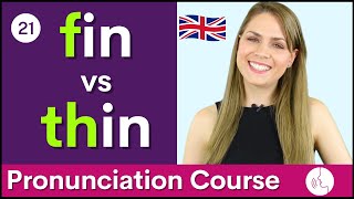 Practice Your English Pronunciation f vs th θ Sounds  Course 21 [upl. by Lorrimor]