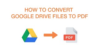 How to Convert Google Drive Files To PDFs—in SECONDS [upl. by Einomrah]