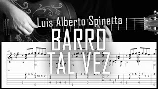 Barro tal vez Spinetta  Fingerstyle guitar  Arreglo solista con partitura y tablatura [upl. by Salamone]