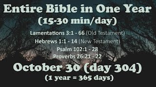 October 30  Entire Bible in One Year 15 minday audio [upl. by Gnaht]