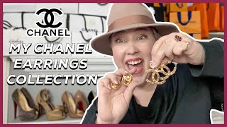 My Chanel Earrings Collection  16 pairs of vintage Chanel earrings [upl. by Goodkin]