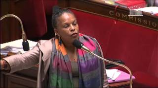 Christiane Taubira critique lemploi de lexpression quottriang [upl. by Ayortal771]