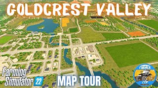 GOLDCREST VALLEY 22  Map Tour  Farming Simulator 22 [upl. by Yahsed]