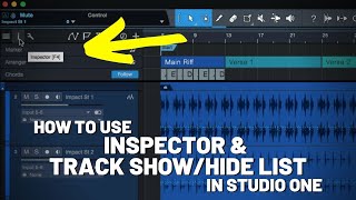 How to Use the Inspector and Track ShowHide in StudioOne [upl. by Jehanna]