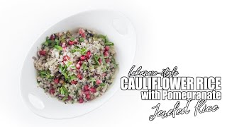 Lebanese Cauliflower Rice with Pomegranate  JEWELED RICE [upl. by Ahseiyt]