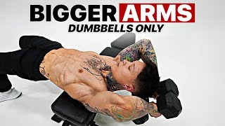 Bigger Arms Workout Using Only Dumbbells [upl. by Behm]