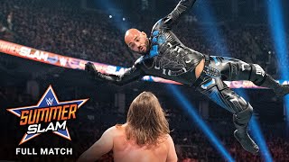 FULL MATCH  AJ Styles vs Ricochet  United States Title Match SummerSlam 2019 [upl. by Ahsienar786]