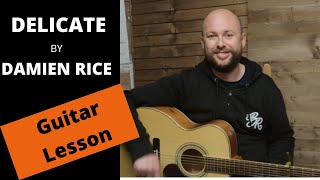 Damien Rice Delicate Guitar Lesson With Hammer On  Easy Acoustic Guitar Songs For Beginners [upl. by Templia294]