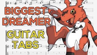 Digimon Tamers  The Biggest Dreamer Opening Guitar Tutorial  Guitar Lesson  TABS [upl. by Nylirrej802]