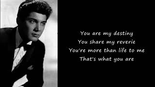 Paul Anka  You are my destiny Lyrics [upl. by Lalittah]