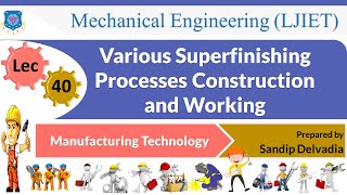 L 40 Superfinishing Processes Construction and Working  Manufacturing Technology  Mechanical [upl. by Selwyn]