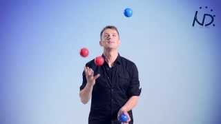 Tutorial How To Juggle 4 Balls  Instructional Video [upl. by Schaper]