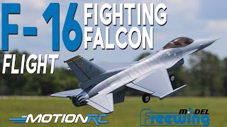 Fresh Flight of the Freewing 64mm F16 Fighting Falcon  Motion RC [upl. by Eetsud]