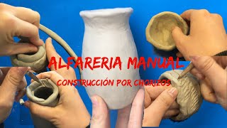 Como modelar un jarron con arcilla por chorizos y pellizco  Alfareria Manual  Mica Giani [upl. by Gibrian]