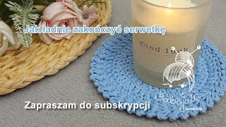 Ozdobny brzeg serwetki Jak zrobić Robótki na szydełku [upl. by Celeste579]