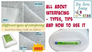 Looking at different types of interfacing [upl. by Aicekal264]