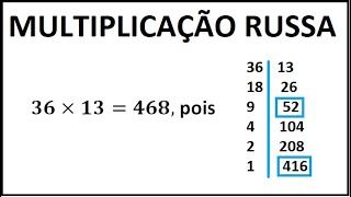 Multiplicação russa [upl. by Kcirdet]