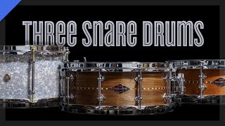 Three Snare Drums  Craviotto Walnut Craviotto Mahogany Keller Maple [upl. by Haibot126]