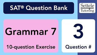 Grammar Exercise 7 Qn 3 SAT Question Bank fdb16e20 [upl. by Auqinet]