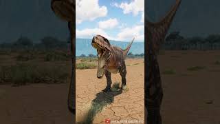 CARCHARODONTOSAURUS HAS A FRIGHTENING ROAR  Prehistoric Kingdom [upl. by Rotkiv]