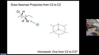 Organic Chemistry 1  Drawing Newman projection [upl. by Staffan531]