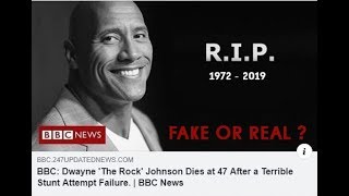 BBC Dwayne The Rock Johnson Dies at 47 After a Terrible Stunt Attempt Failure [upl. by Moor]