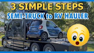 HOW TO CONVERT A SEMITRUCK TO A RV HAULER  HDT RV LIFE [upl. by Leyla]