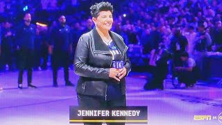 JENNIFER KENNEDY  NATIONAL ANTHEM  BOSTON CELTICS VS DALLAS MAVERICKS NBA FINALS GAME 4 JUNE 14 [upl. by Bertasi]