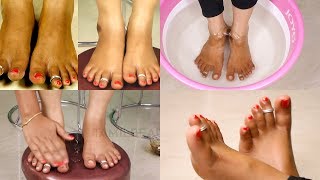 Feet Whitening Pedicure at Home  Remove Sun Tan amp Whiten Your Skin [upl. by Philina]