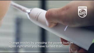 How to change modes of a Philips Sonicare DiamondClean [upl. by Derzon]