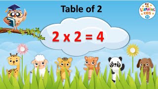 2x Times Tables and how to use a Multiplication Table kids 2x2 easy learn [upl. by Hammer]