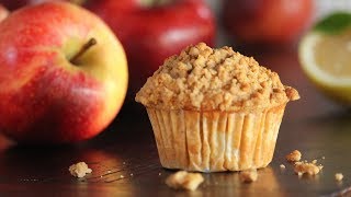 Apple Crumble Muffins Recipe  Streusel  How Tasty Channel [upl. by Ash401]