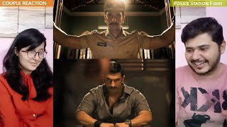 Couple Reaction on Simmba Police Station Fight Scene  Ranveer Singh [upl. by Larred668]