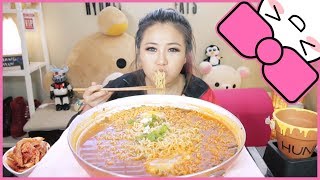 THE ORIGINAL SPICY RAMEN NOODLE  MUKBANG [upl. by Ahseetal68]