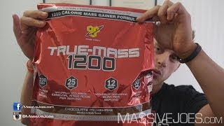 BSN True Mass 1200 Gainer Protein Powder Supplement Review  MassiveJoescom RAW Review Whey Serious [upl. by Petie374]