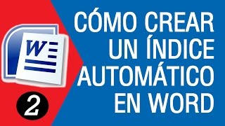 Como Crear Un Indice Automatico en Word 200720102013 [upl. by Melba]