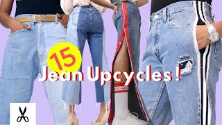 15 Amazingly Clever Jean Upcycles  Best Thrift Flips [upl. by Aremus]