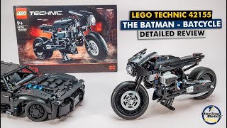 LEGO Technic 42155 The Batman  Batcycle detailed building review [upl. by Gonta]