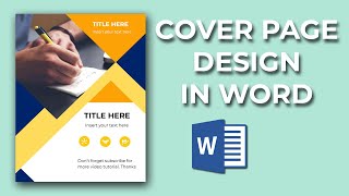 How to Create A Cover Page in Word  Word Tutorial [upl. by Kared]